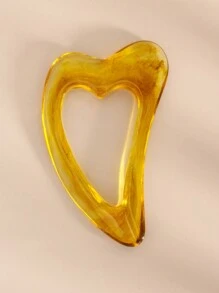 1 pieza Tabla de raspado facial de belleza, herramienta de masaje Gua Sha en forma de corazón triangular de resina transparente para desbloquear meridianos, relajación, opciones de multicolor