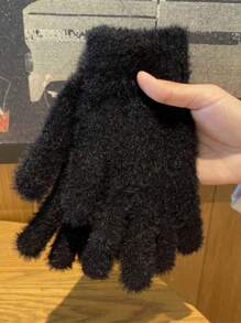 Women/Student's Warm Plush Gloves - Multicolor - View 3