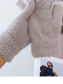 Women/Student's Warm Plush Gloves - Multicolor - View 6