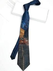 1 pièce de style décontracté, mignon, élégant et bohème. Blouse en polyester avec imprimé de peinture à l'huile, convient pour les fêtes, les affaires et le port quotidien, toutes saisons