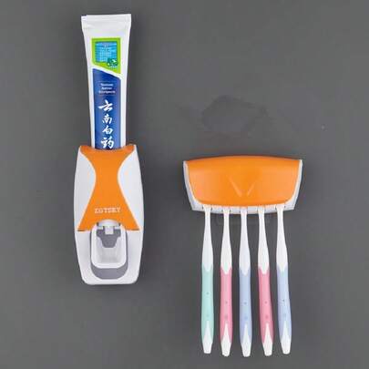Juego de lavado automático creativo con mejores del tenedor del cepillo de dientes del exprimidor de pasta de dientes