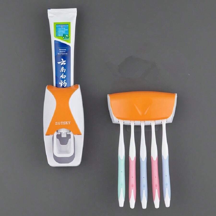 Best Selling Creative Automatic Washing Set Of Toothpaste Squeezer Toothbrush Holder