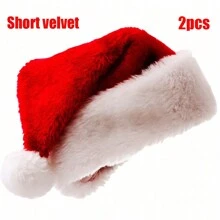 1 Stück rote Weihnachtsmütze Erwachsene Weihnachtsmütze, bequem und warm, Weihnachtsveranstaltung Krempe, unisex Weihnachten Urlaubshut, Neujahr Feiertage Party Weihnachtsfeier Partyzubehör - Verschiedenfarbig - Übersicht 13