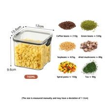 1 件厨房谷物和零食密封罐、干果储存罐、抽屉整理容器