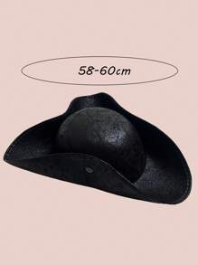 1 pieza Sombrero de pirata vintage, sombrero de pirata triangular, decoración maravillosa para diversas fiestas, apto para sombrero de copa, disfraz de película, sombrero de payaso, disfraz de baile irlandés, etc.