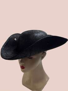 1 pieza Sombrero de pirata vintage, sombrero de pirata triangular, decoración maravillosa para diversas fiestas, apto para sombrero de copa, disfraz de película, sombrero de payaso, disfraz de baile irlandés, etc.