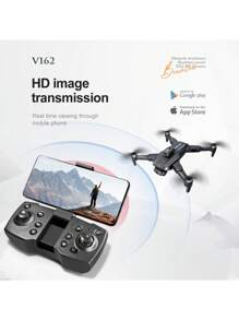 Dron Cámara HD V162, Fotografía Aérea Profesional, Plegable, Mini RC Juguete, Regalo - Blanco y Negro - Ver 4