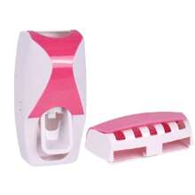 Best Selling Creative Automatic Washing Set Of Toothpaste Squeezer Toothbrush Holder - Pink - View 6