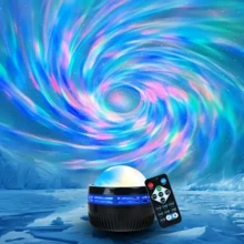 星系星空投影夜灯，呈现螺旋星系效果 - 遥控器，USB 供电，PVC 材质，多色照明，适合 14 岁以上儿童 - 非常适合家居装饰、圣诞节、派对 - 彩色 - 查看 7