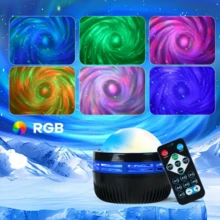 星系星空投影夜灯，呈现螺旋星系效果 - 遥控器，USB 供电，PVC 材质，多色照明，适合 14 岁以上儿童 - 非常适合家居装饰、圣诞节、派对 - 彩色 - 查看 10