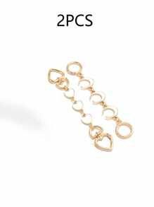 Three Bag Extension Chain Set, Heart Pendant And Flower Bag Chain Are Suitable For Handbags, Wallets, Shoulder Bags And Chest Bags. The Replacement Accessory Comes With A Flower Pendant, Suitable For Various DIY Bag Making. - White - View 8