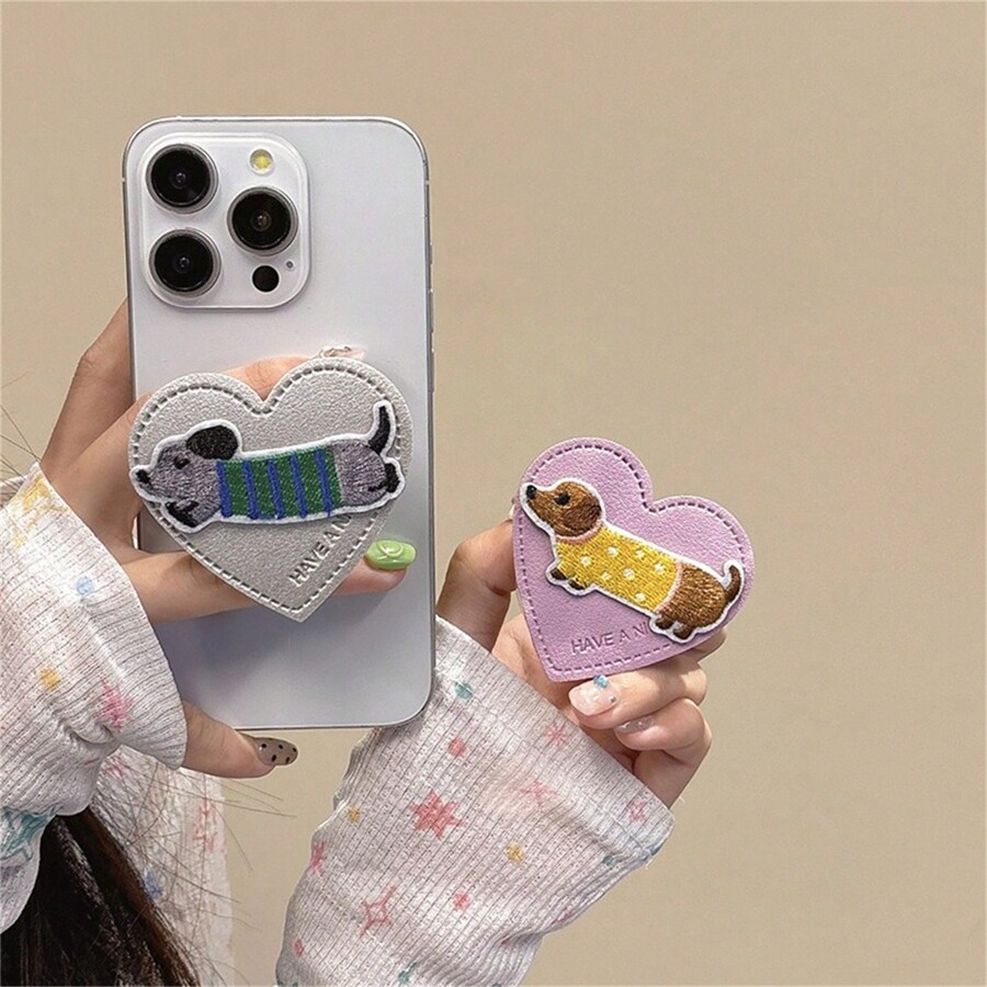 Soporte de teléfono móvil con airbag de dibujos animados, pegatina de