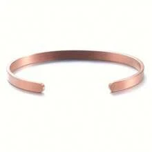 1pc Multi-Color Optional Personalized Letter Carved Stainless Steel Bracelet Brushed Matte Bracelet Simple Casual Style Creative Gift For Women