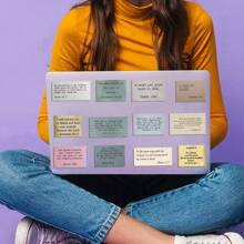 120 张复古励志名人名言贴纸乙烯基美学贴纸适用于剪贴簿、日记、笔记本电脑、保险杠、滑板、水瓶、电脑、手机、卡通、安全帽、汽车贴纸和贴花 - 彩色 - 查看 8