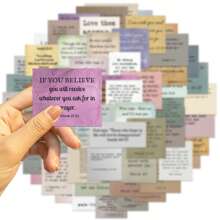 120 张复古励志名人名言贴纸乙烯基美学贴纸适用于剪贴簿、日记、笔记本电脑、保险杠、滑板、水瓶、电脑、手机、卡通、安全帽、汽车贴纸和贴花 - 彩色 - 查看 5