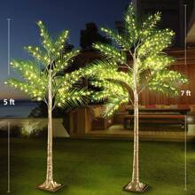 1 opakowanie, 560LED/165LED lampa podłogowa Palm Tree, lampa w kształcie drzewa, zasilana przez USB z przełącznikiem, energooszczędna i świetlna girlanda do salonu, ogrodu, na imprezę, na Boże Narodzenie, na plażę, do basenu, do hotelu, do dekoracji oświetleniowych - światło polichromatyczne - Zobacz 2