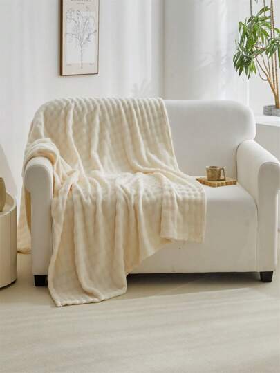 1pc Soft Fleece Blanket, Warm Bubble Plush Throw Blanket, Air Conditioning Blanket, Casual Office Nap Blanket, Sofa Blanket, Halloween Fluffy Blanket, Shawl Blanket, Christmas, Thanksgiving Bed Cover