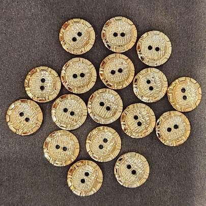 Botão para costura, dourado,pacot 144pcs ,tamanho13mm ou 20L.