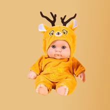 8 英寸/20 厘米可爱动物主题重生娃娃和手工娃娃衣服 - 栩栩如生的表情、柔软的身体、逼真的软橡胶仿真 - 适合拥抱和玩耍的可爱娃娃 - 彩色 - 查看 16