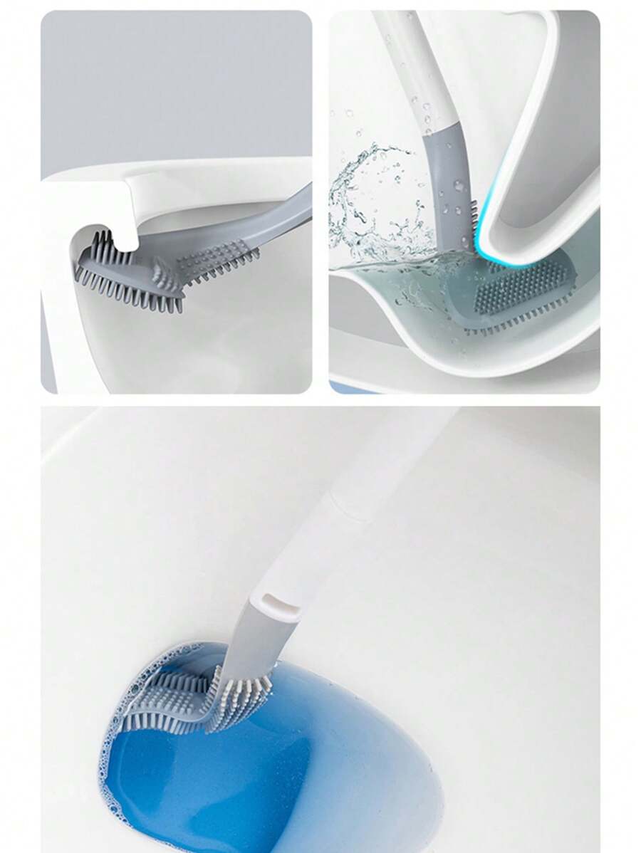 New Soft Rubber Golf Toilet Brush With LeakProof Base, Removable