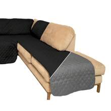 Cubre Salas Esquineras Protector Sofa Tipo L Doble Vista - Negro - Ver 3