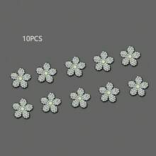 20pcs Rhinestone Applique Flower Patch Patches Suitable For Bags Hats Clothes DIY Accessories Decoration Hand Sewn