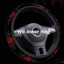 12 件红玫瑰汽车内饰套装 - 耐用涤纶座椅套、地垫和杯垫，适用于汽车、SUV、卡车 - 适合 - 紅玫瑰12朵 - 查看 5