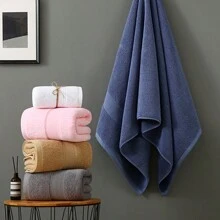 Bộ 2 khăn tắm và 1 áo choàng tắm sang trọng: Khăn tắm và áo choàng tắm dày, Chất liệu, Dệt gân, Thiết kế thanh lịch, Thiết yếu cho gia đình, khách sạn, phòng tắm, spa, tiệc hồ bơi, bãi biển - màu nâu - Xem 1