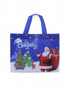 Túi quà Giáng sinh, Túi tote Giáng sinh, Túi quà lễ hội cỡ vừa có quai xách, Túi mua sắm không dệt tái sử dụng cho tiệc Giáng sinh - Nhiều màu - Xem 14