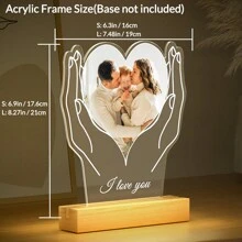 1pc, 6.9/7.87in(H) Personalized Night Light With Photos, Acrylic Plaque, Gifts For Women, Gifts, Anniversary Gifts, Birthday Gifts, Mother's Day Gifts Graduation