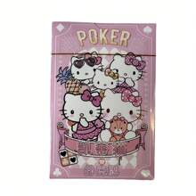 Sanrio SanrioPlaying Cards: Baralho de 54 cartas com padrões ricos e 4 estilos fofos, perfeito para jogos de festa e festivais, adequado para maiores de 14 anos