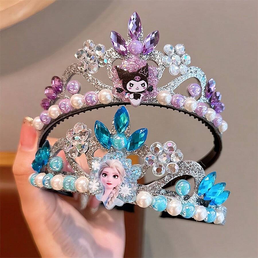 Crystal Crown, Frozen Headdress, Crown, Performance Anime Kuromimelo Crown Headdress, Suitable For Party Photo Props