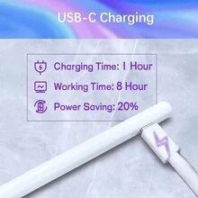 兼容 Apple Pencil 2 1 防手掌误触电源显示屏 iPad 配件 iPad 2022 2021 2020 2019 2018 Pro 11 12.9 Air Mini 触控笔 - 白色 - 查看 6