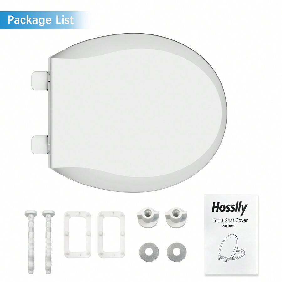 Toilet Seat, Elongated Toilet Seat With Slow Soft Close, Durable Toilet