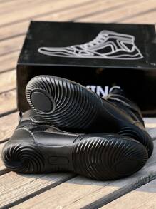 TACHUAN Professional Wrestling Shoes, Unisex High-Top Martial Arts Boxing Trainers, Kickboxing Boots, Fitness Combat/MMA Shoes