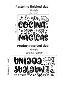 1 pieza Adhesivo de pared con cita en español "Magia de la cocina" Decoración de pared para sala de estar, dormitorio, vinilo - Multicolor - Ver 12