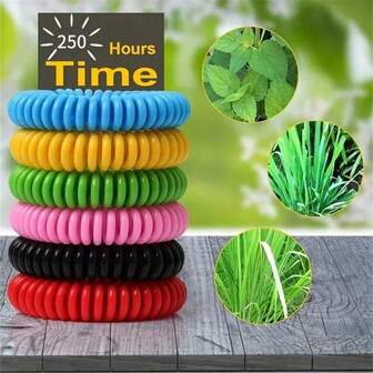 1pc/10pcs Outdoor Color Bracelet Spring Bracelet EVA Citronella Ring Home Fragrance