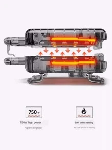 Maquina de sándwich, gofres, panini y parrilla para tostadas, bistec y tocino, para hogar - Multicolor - Ver 5