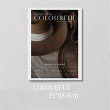 3/2/1pc 简约英文杂志拍照背景直播拍照道具街头风格展示家居装饰 - 彩色 - 查看 8