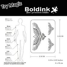 Boldink Non-Permanent Tattoo Technology, Inspiring Eagle Design Temporary Tattoo, Waterproof Long Lasting Magical Tattoo Lasts 1-2 Weeks, Natural Looking Temporary Tattoo Stickers, Interesting Tattooing Experience - Black - View 4