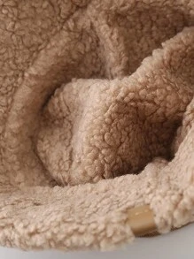 1 Peça Chapéu Balde Feminino Grosso e Reversível, Feito de Veludo Cotelê e Forrado em Fleece Extra Grosso, Elegante e Confortável para Outono/Inverno, Versátil Chapéu Balde Macio e Felpudo para Inverno