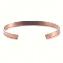 1pc Multi-Color Optional Personalized Letter Carved Stainless Steel Bracelet Brushed Matte Bracelet Simple Casual Style Creative Gift For Women