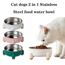 Bát đựng thức ăn cho thú cưng bằng thép không gỉ 4 chân - Nhiều màu - Xem 12