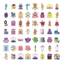 60pcs Number Blocks Cartoon Sticker Set For Notebooks, Water Bottles & More,School Supplies,Back To School - Multicolor - View 3