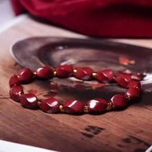 一枚平凡内容朱砂改变世界手链ins男女情侣款反转民族风不对称个性，送给老婆、妈妈、朋友、家人的好礼物 - 彩色 - 查看 7