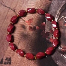 一枚平凡内容朱砂改变世界手链ins男女情侣款反转民族风不对称个性，送给老婆、妈妈、朋友、家人的好礼物 - 彩色 - 查看 3