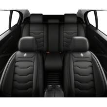 New PU Leather Car Seat Cover, Breathable And Waterproof Artificial Leather Car Seat Cover, Suitable For 5-Seater Car SUV Small Pickup 5-Seater Sedan, 5-Seater Car Protective Seat Cover For All Seasons (5 Colors Optional)
