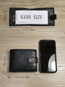 S Pu Leather Wallet With Double-Fold Horizontal Style Multiple Compartments And Large Capacity Portable Cash White-Collar Workers For Male College Work Business Commute Office For Anniversary For Couple For Birthday Gift On Valentine Day Gift Gift Medieval For Men Wallet Purse Wallet Men Wallet Leather - Black - View 5