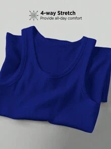 Summer Essential Fitted Tank Top - Boyfriend Style Men's Sports Crew Neck Sleeveless Shirt, Suitable For Outdoor Activities - Breathable, Moisture-Wicking, Quick Drying Clothing For Hot Weather