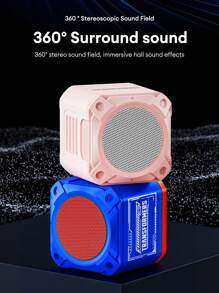 Loa Bluetooth  TF-Y13, Kết nối TWS, Karaoke, Sử dụng tại nhà, Âm lượng lớn, Âm thanh vòm, Ngoài trời/Ô tô, Di động, Siêu trầm, Âm thanh chất lượng cao, Thời gian chờ cực dài, Loa mini không dây - Màu vàng - Xem 8